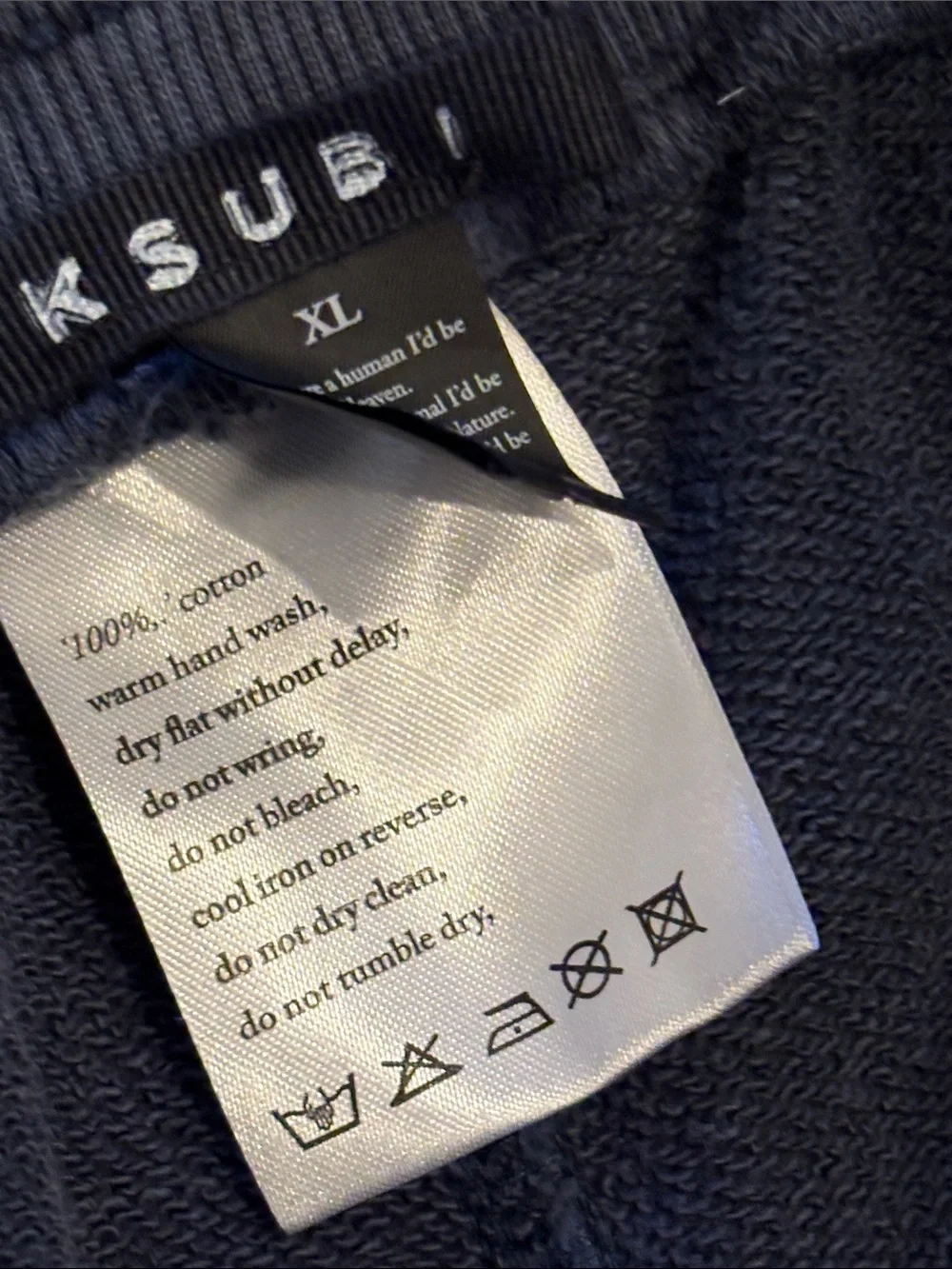Ksubi Trak Sweatpants Mens XL blue  Jogger Pants Zip Pockets Logo Gym Pumpcover